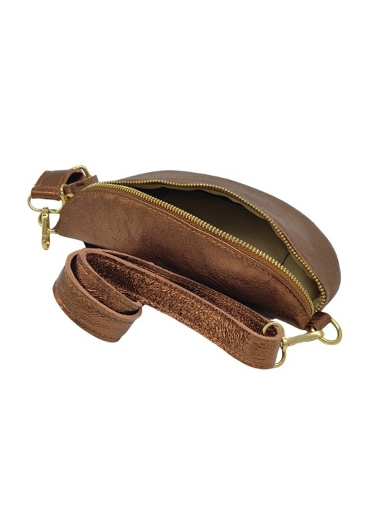 Soleil Chic Sac Banane cuir Demi Lune Camel Irise