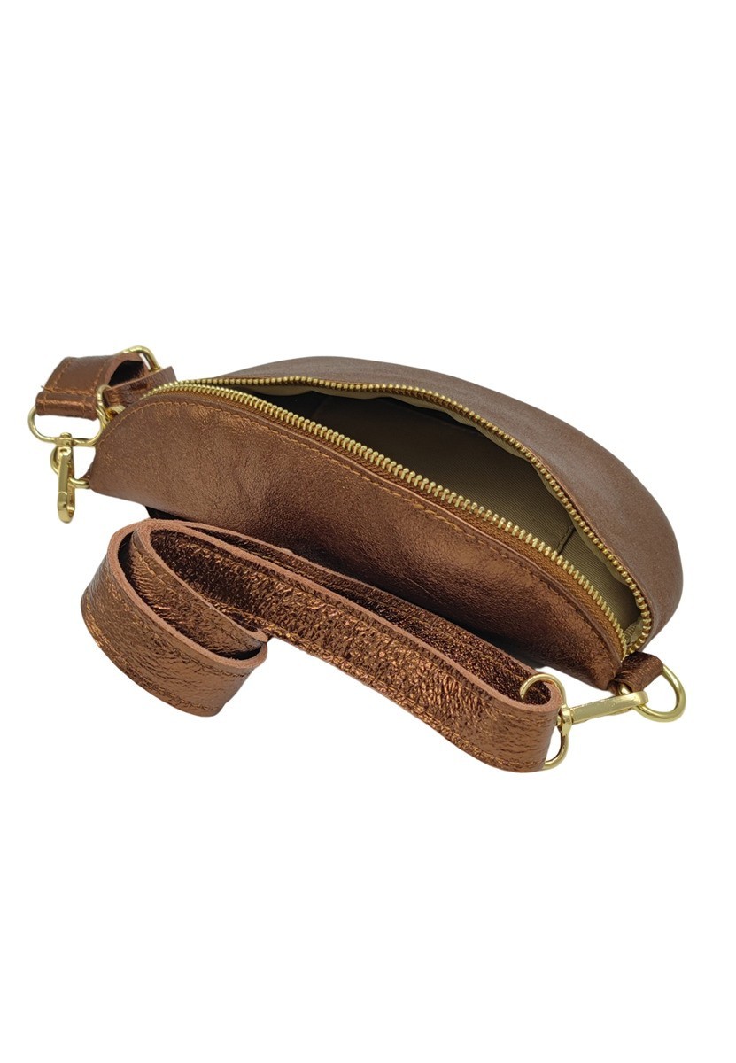 Soleil Chic Sac Banane cuir Demi Lune Camel Irise