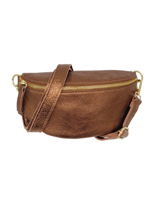 Soleil Chic Sac Banane cuir Demi Lune Camel Irise