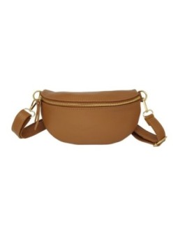Soleil Chic Sac Banane cuir Demi Lune Camel