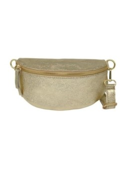 Soleil Chic Sac Banane cuir Demi Lune Or