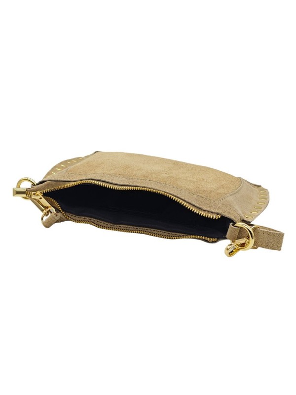 Soleil Chic Pochette Bandouliere Cloute Nubuck Beige