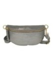 Soleil Chic Sac Banane cuir Demi Lune Argent