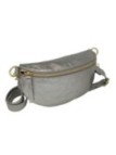 Soleil Chic Sac Banane cuir Demi Lune Argent
