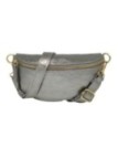 Soleil Chic Sac Banane cuir Demi Lune Argent