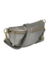 Soleil Chic Sac Banane cuir Demi Lune Argent