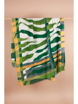 Foulard Zebra Vert Mapoésie