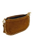 Soleil Chic Pochette Bandouliere Cloute Nubuck Camel