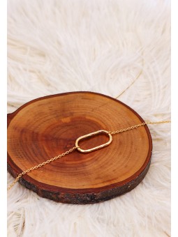 Bracelet Simple TheWan Maillon Martelé Plaqué Or Jaune