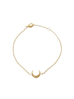 Bracelet Croissant de Lune Martélé Plaqué Or TheWan