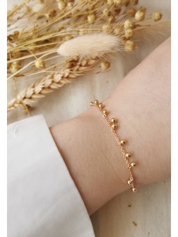 Bracelet 12 petites boules Plaqué Or TheWan