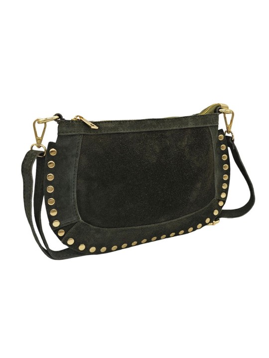 Soleil Chic Pochette Bandouliere Cloute Nubuck Kaki