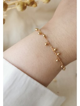 Bracelet 12 petites boules Plaqué Or TheWan