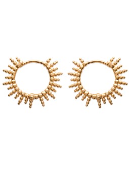 Créoles rayons de soleil plaqué or TheWan