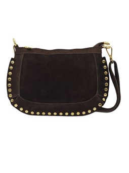 Soleil Chic Pochette Bandouliere Cloute Nubuck Choco